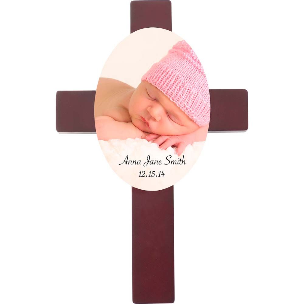 MAHOGANY CROSS PLAQUE