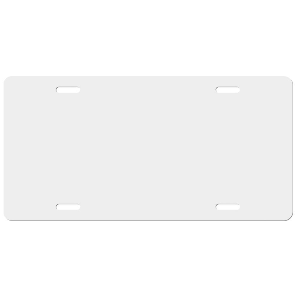 WHITE LICENSE PLATE