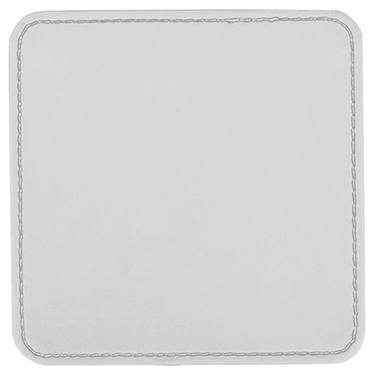 SQUARE LEATHER COASTER - WHITE
